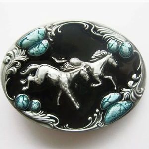 New Running Horses Cowboy Western Belt Buckle